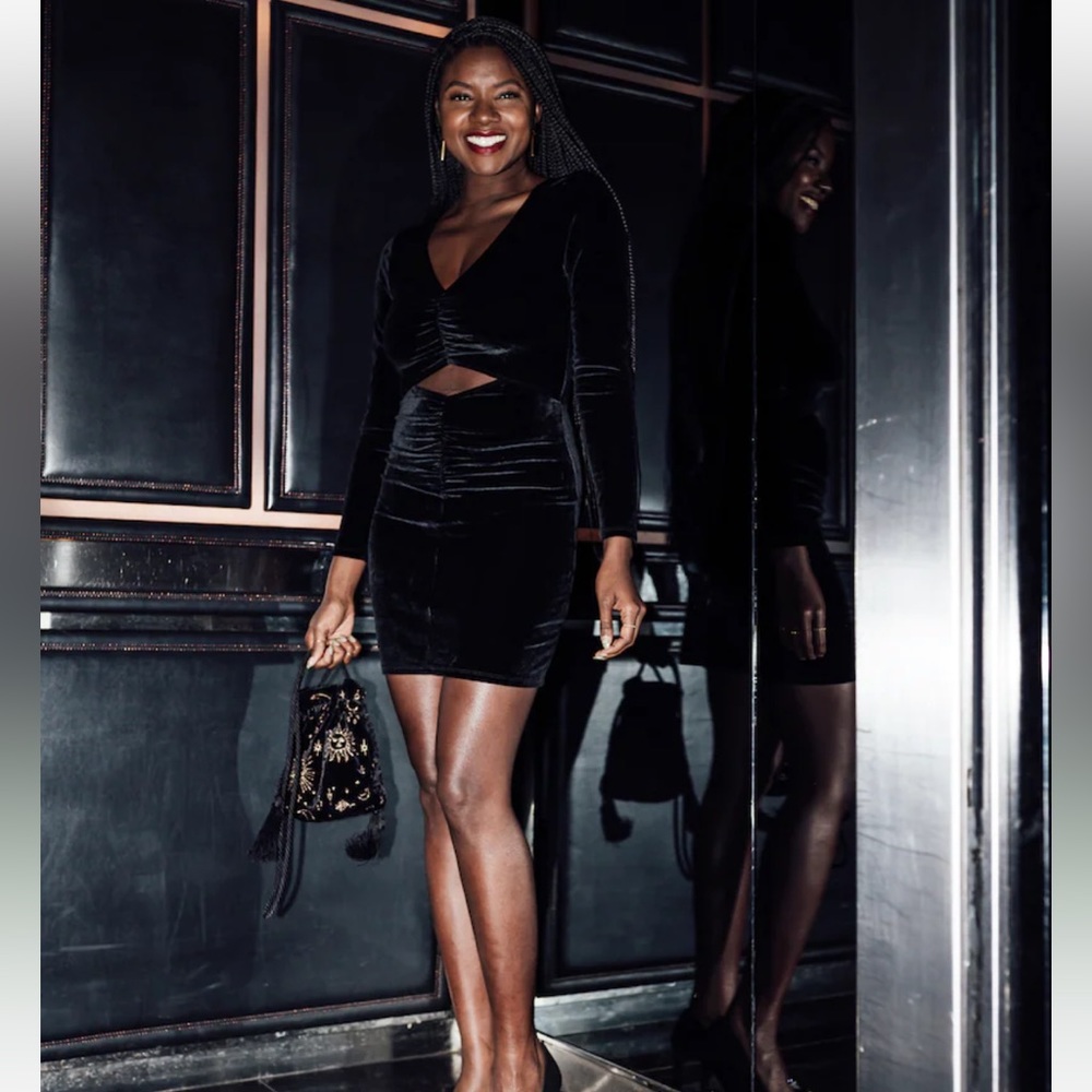 NWT A+F VELVET MINI DRESS